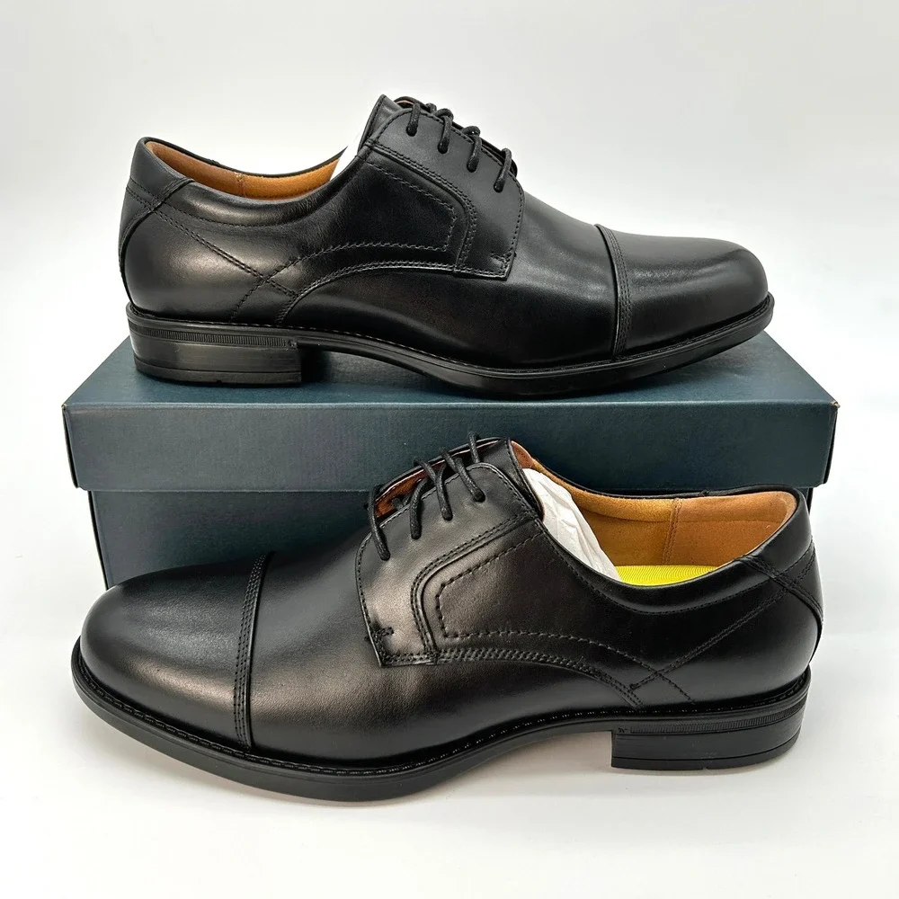 Florsheim Midtown Cap Toe Oxford Size 9 D Mens Dress Shoes Black Leather NEW NWT